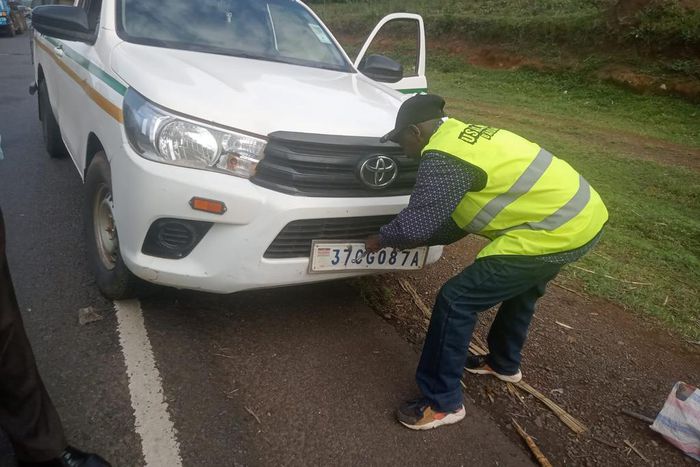 A Kakamega County vehicle found operating without an inspection certificate