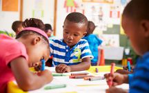 Kids in  nursery school (Ebony Magazine)
