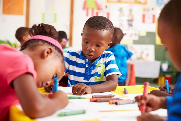 Kids in  nursery school (Ebony Magazine)