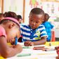 Kids in  nursery school (Ebony Magazine)