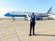 George Maringa covering US First Lady Jill Biden's visit to Kenya in February 2023