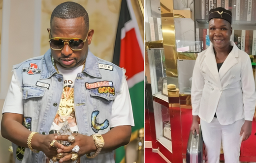 A collage of former Nairobi Governor Mike Sonko and Conjestina