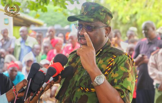 Inspector General of Police Japhet Koome in Lamu county on June 30, 2023