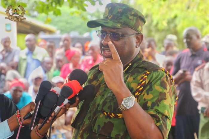 Inspector General of Police Japhet Koome in Lamu county on June 30, 2023