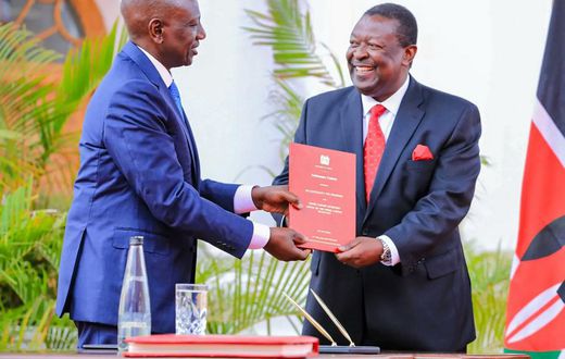 President William Ruto with Prime Cabinet Secretary Musalia Mudavadi at State House