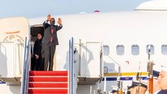President William Ruto boards a private jet at the start of his state visit to the United States of America.