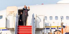 President William Ruto boards a private jet at the start of his state visit to the United States of America.