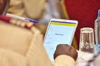 Interior PS Raymond Omollo issues tablets to regional and county commissioners at the Kenya School of Government,  Lower Kabete on Wednesday, November 22, 2023