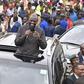 President William Ruto addresses a crowd in Chogoria, Tharaka Nithi County on July 13, 2023