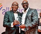 Radio Africa Group CEO Patrick Quarcoo receiving the Lifetime Achievement Award at the AllAfrica Media Leaders’ Summit awards gala