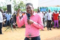 Magarini MP Harrison Garama Kombe speaking at a past rally