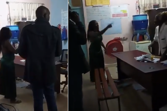 The man and woman who caused a disturbance at Port Victoria Hospital in Busia