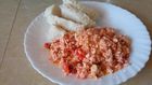 A meal of ugali and eggs