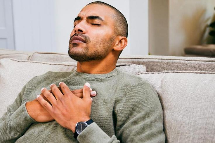 If you're under age 45 and don't have any risk factors for heart disease, your chest pain is more likely due to anxiety or a panic attack.Moyo Studio/Getty Images