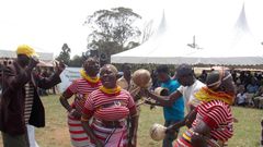 Members of the Kuria community engaging in a traditional dance