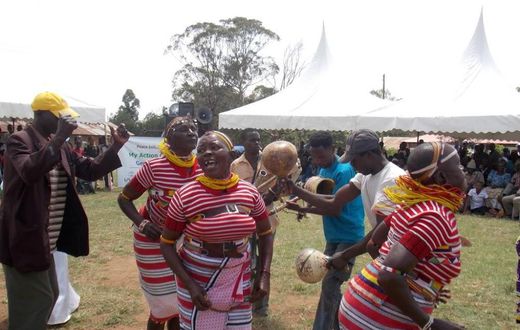 Members of the Kuria community engaging in a traditional dance