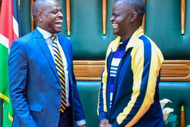 Ndindi Nyoro finally meets his look-alike Joshua Kiprop