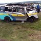 The scene of the road accident at Mahiga Meeru area, along the Nyahururu-Nyeri road on Saturday evening