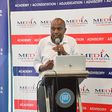 Media Council CEO David Omwoyo speaking during the launch of the State of the Media Report 2022