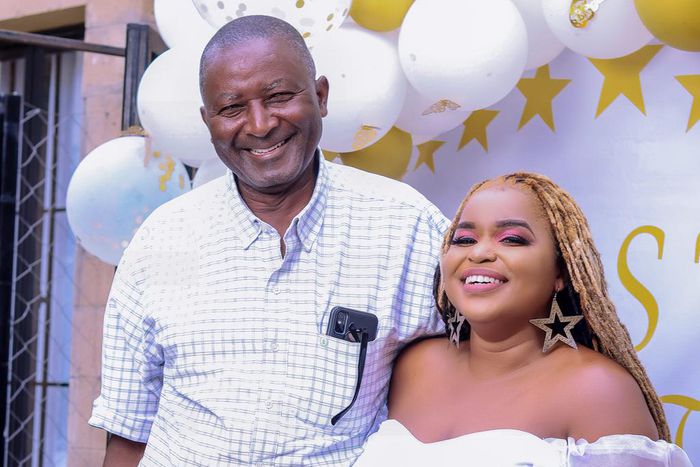 Mwende Macharia and her father