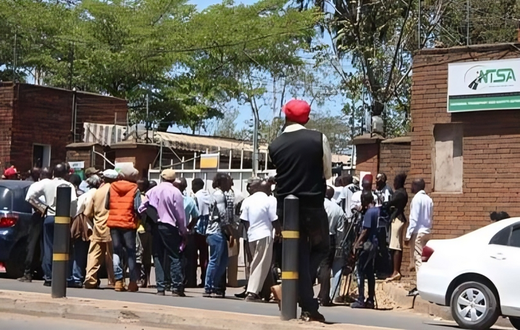 People lined up at NTSA offices