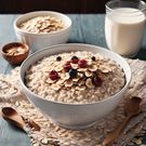 A bowl of oatmeal  (AI generated)