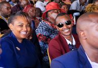 Samidoh and Karen Nyamu during DP Gachagua's sister-in-law's burial in Murang'a