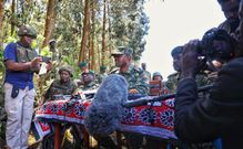 George Maringa during a past assignment in DRC