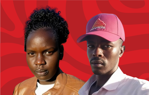 A collage of Evans Kosgei and Jackline Kimaiyo.