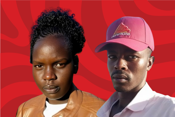 A collage of Evans Kosgei and Jackline Kimaiyo.