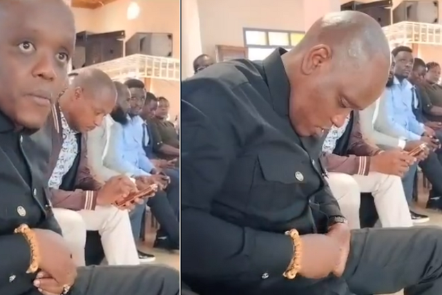 Digital strategist Dennis Itumbi found himself a victim of a minor wardrobe malfunction during a church service in Embu County on Sunday, August 14.