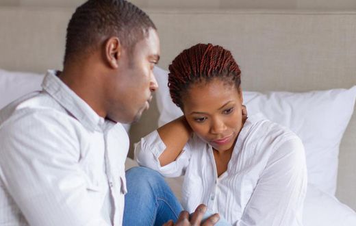 Couple talking