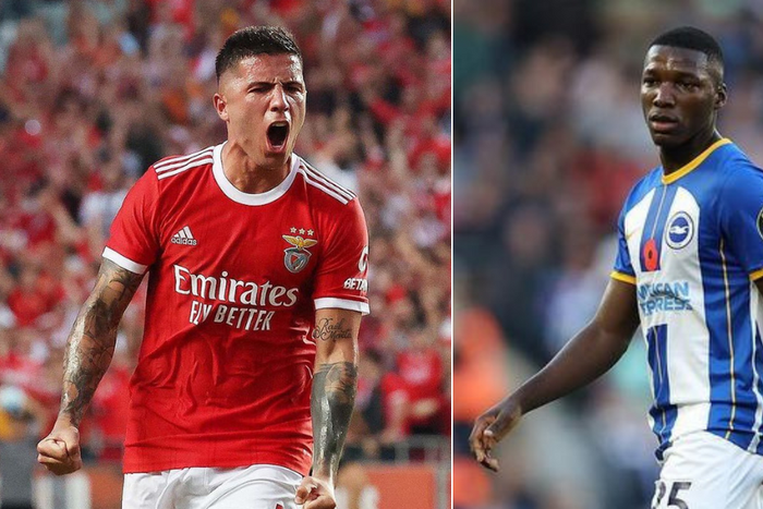 Enzo Fernandez (left) and Moises Caicedo