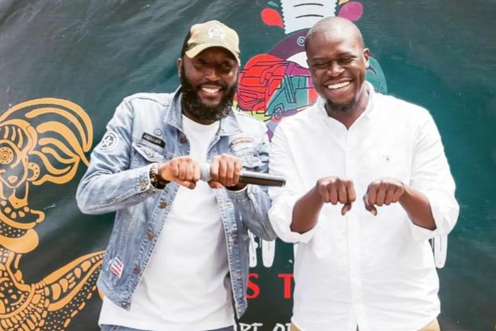 Governor Johnson Sakaja and Radio Presenter Shaffie Weru