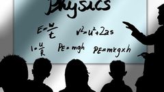 Students in a physics class