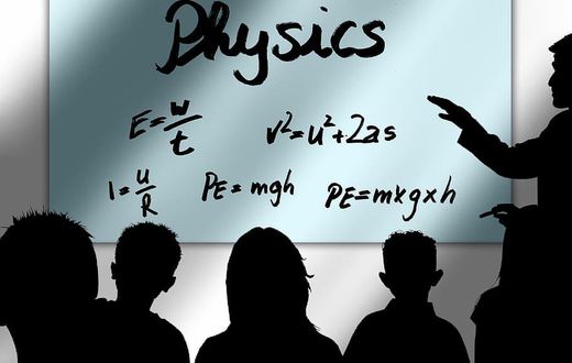 Students in a physics class