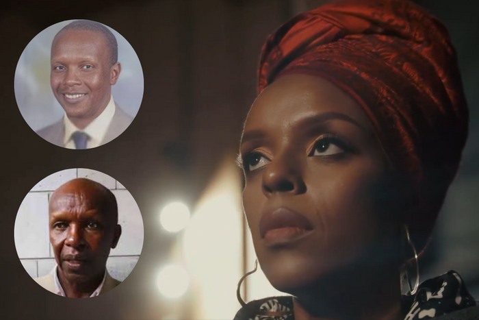 A collage of Ambassador Daniel Koikai and his daughter Jahmby Koikai