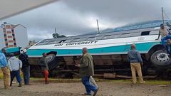 Moi University bus involved in accident along Naivasha-Nairobi Highway