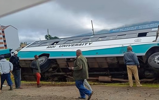 Moi University bus involved in accident along Naivasha-Nairobi Highway