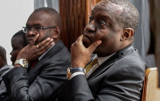 Former Treasury CS Henry Rotich and former PS Kamau Thugge during a past court appearance