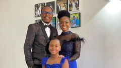 Abel Mutua, his wife Judy Nyawira & daughter Mumbua