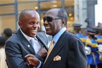 Centum CEO, James Mworia with the late Chris Kirubi