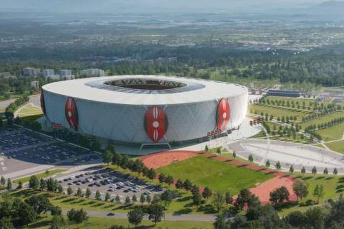 The architectural design of the Talanta Stadium