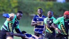Eugene Sifuna of Kabras Sugar in action against Mean Machine at the University of Nairobi on Saturday 3 December 2022.