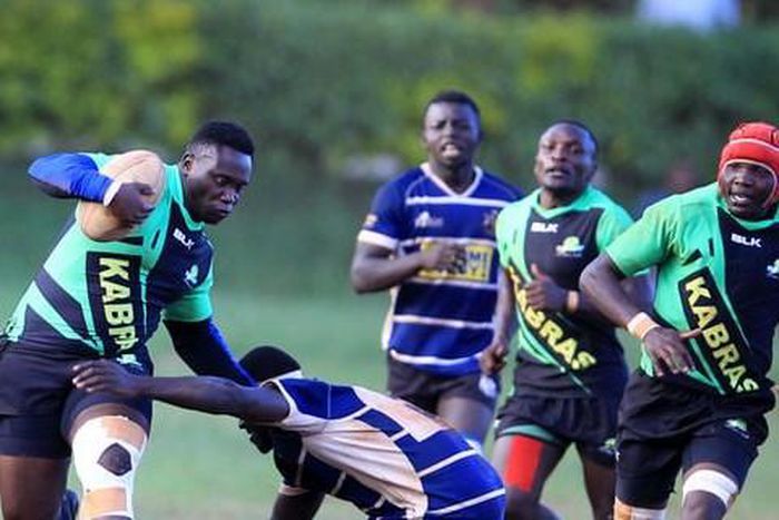 Eugene Sifuna of Kabras Sugar in action against Mean Machine at the University of Nairobi on Saturday 3 December 2022.