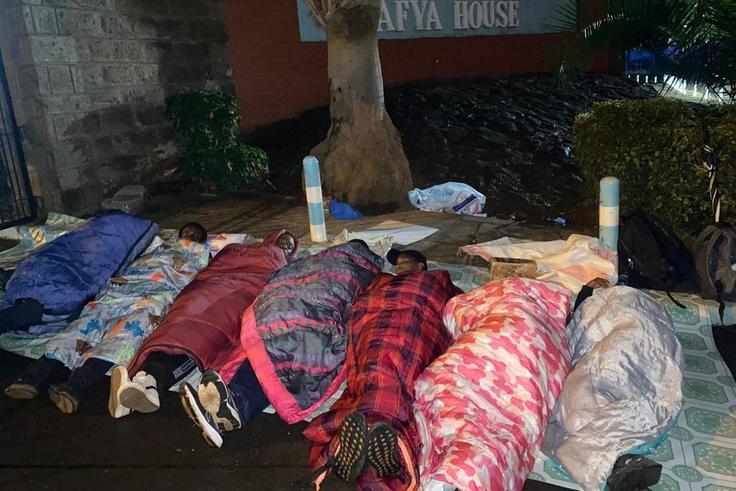 Doctors stage overnight camp at Ministry of Health headquarters in protest