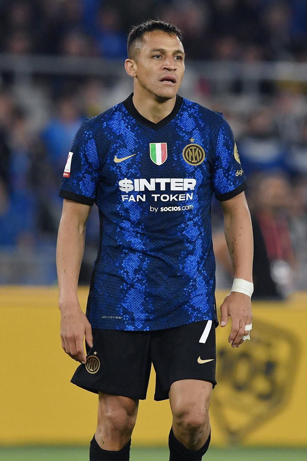 Chilean forward Alexis Sanchez during the Coppa Italia final between Juventus Vs Inter at the Olimpico Stadium Rome, central Italy, on May 11, 2022