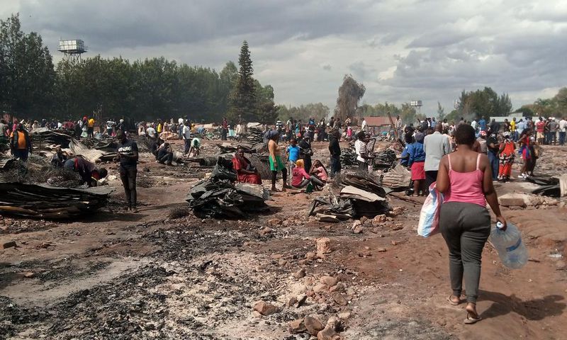 Traders counting losses as dawn fire razes down Mutindwa market in Nairobi