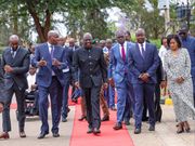 President William Ruto arrives at the Kenya Institute of Special Education in Kasarani on Thursday, October 26, 2023