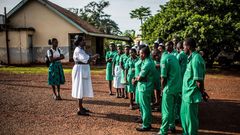 Health-care workers in Uganda